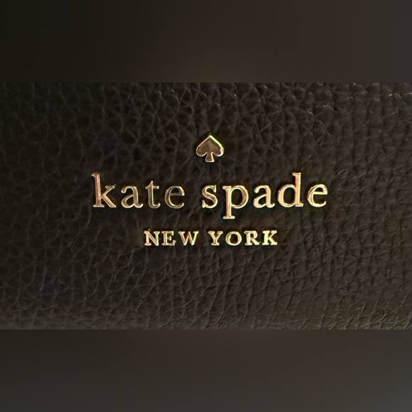 Kate Spade New York Zippy Large Shoulder Bag Black Pebbled Leather NWT - Picture 9 of 12